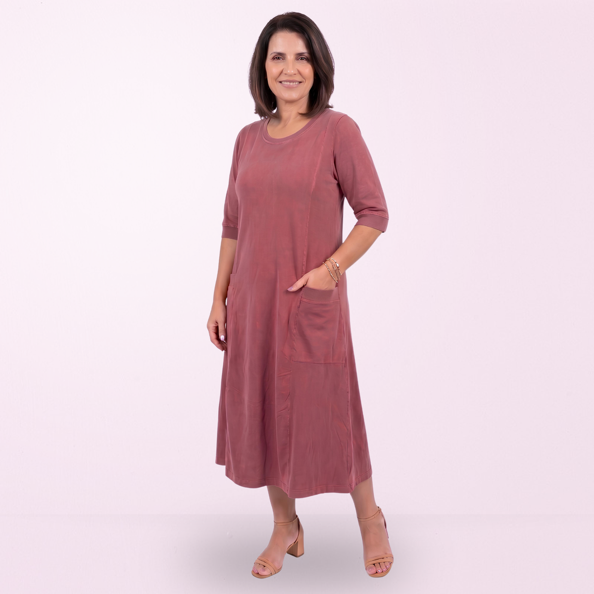 Vestido Helena - Meia Manga 100% Algodão