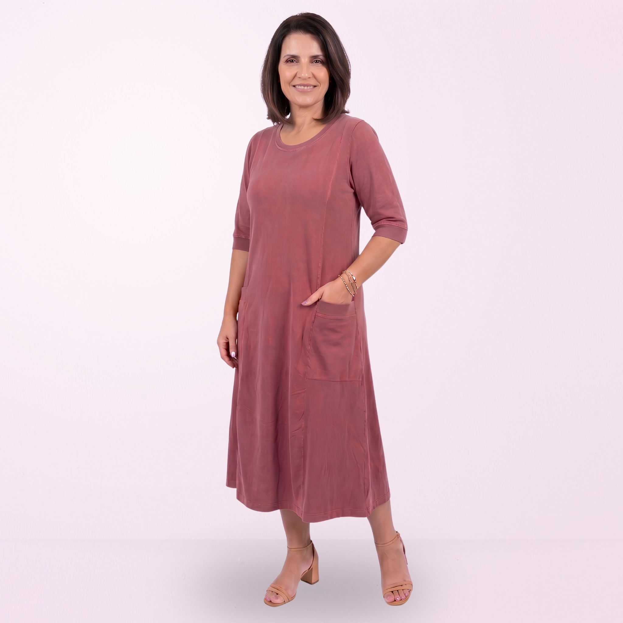 Vestido Helena - Meia Manga 100% Algodão
