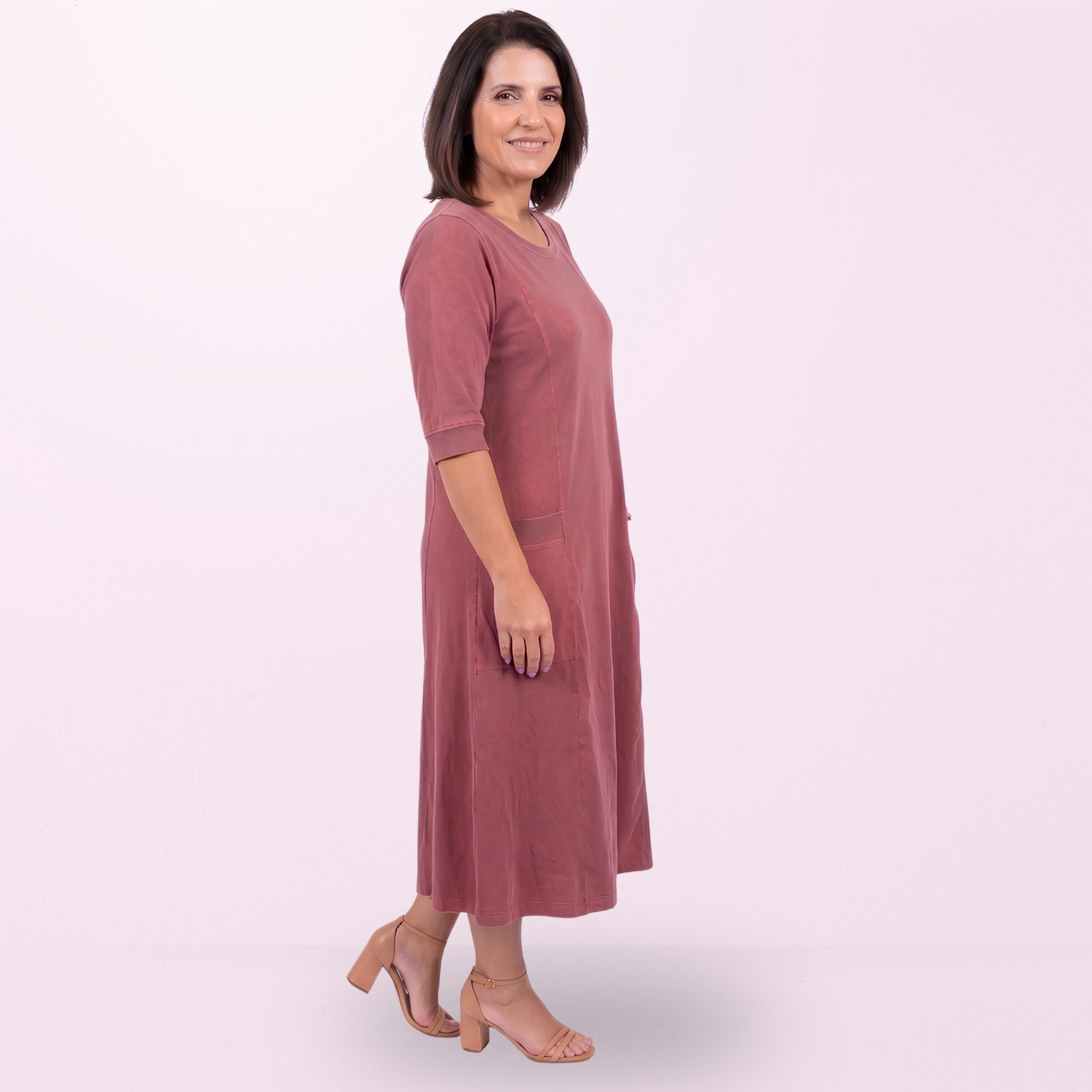 Vestido Helena - Meia Manga 100% Algodão